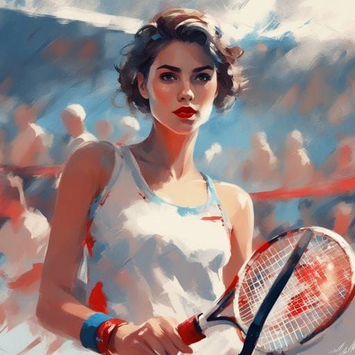 Beautiful Spanish Woman at Tennis Club