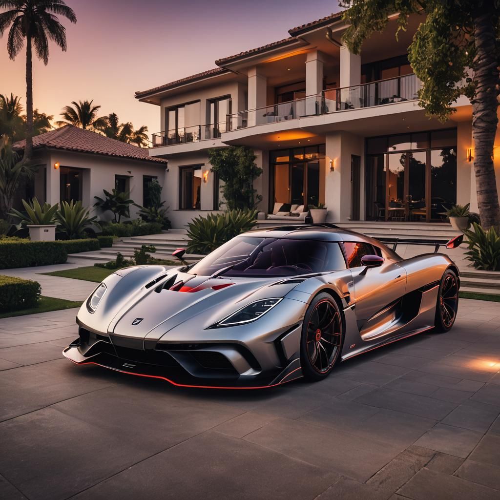 Koenigsegg Jesko Absolut Hypercar at Sunset