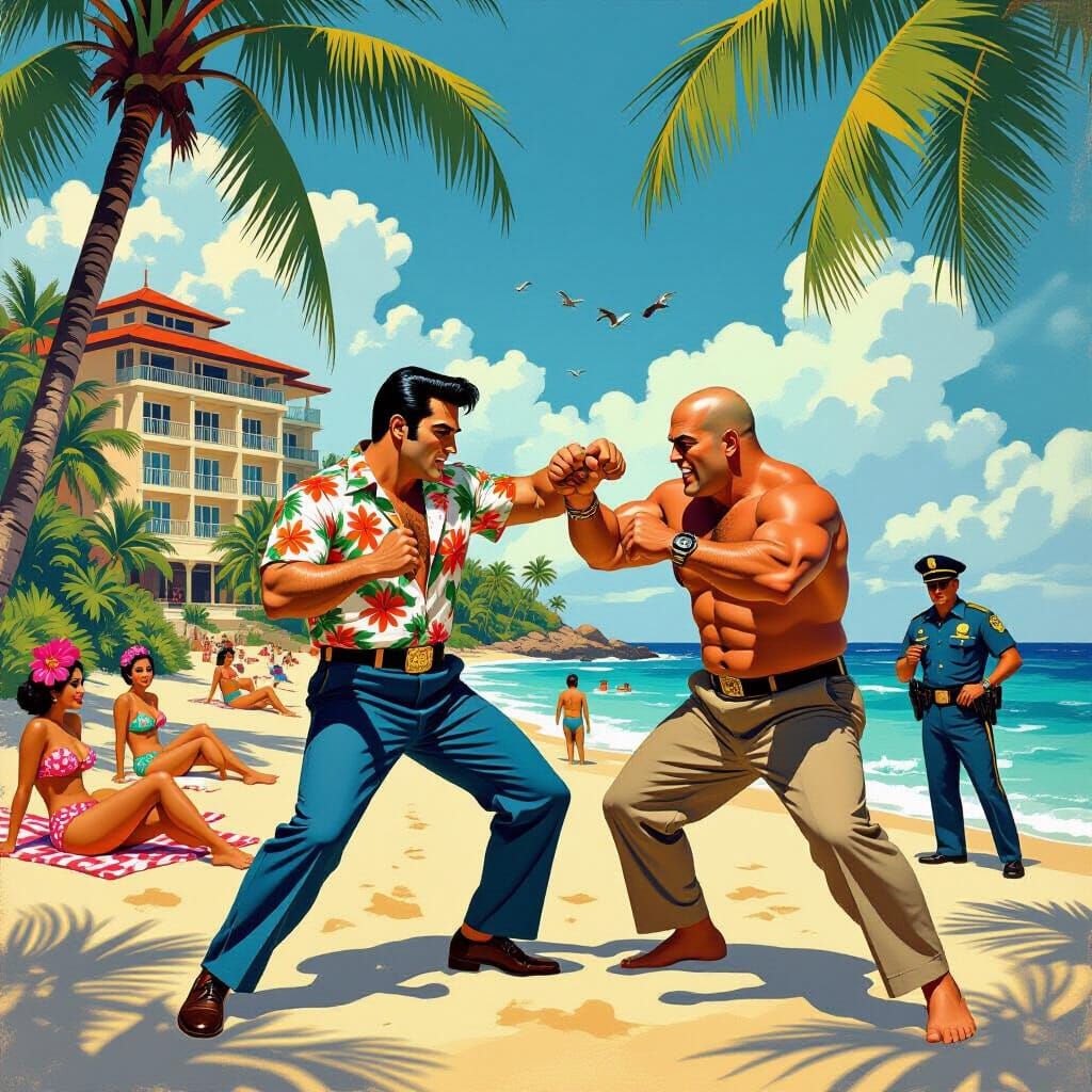 Elvis Presley Film Noir Detective on Tropical Island