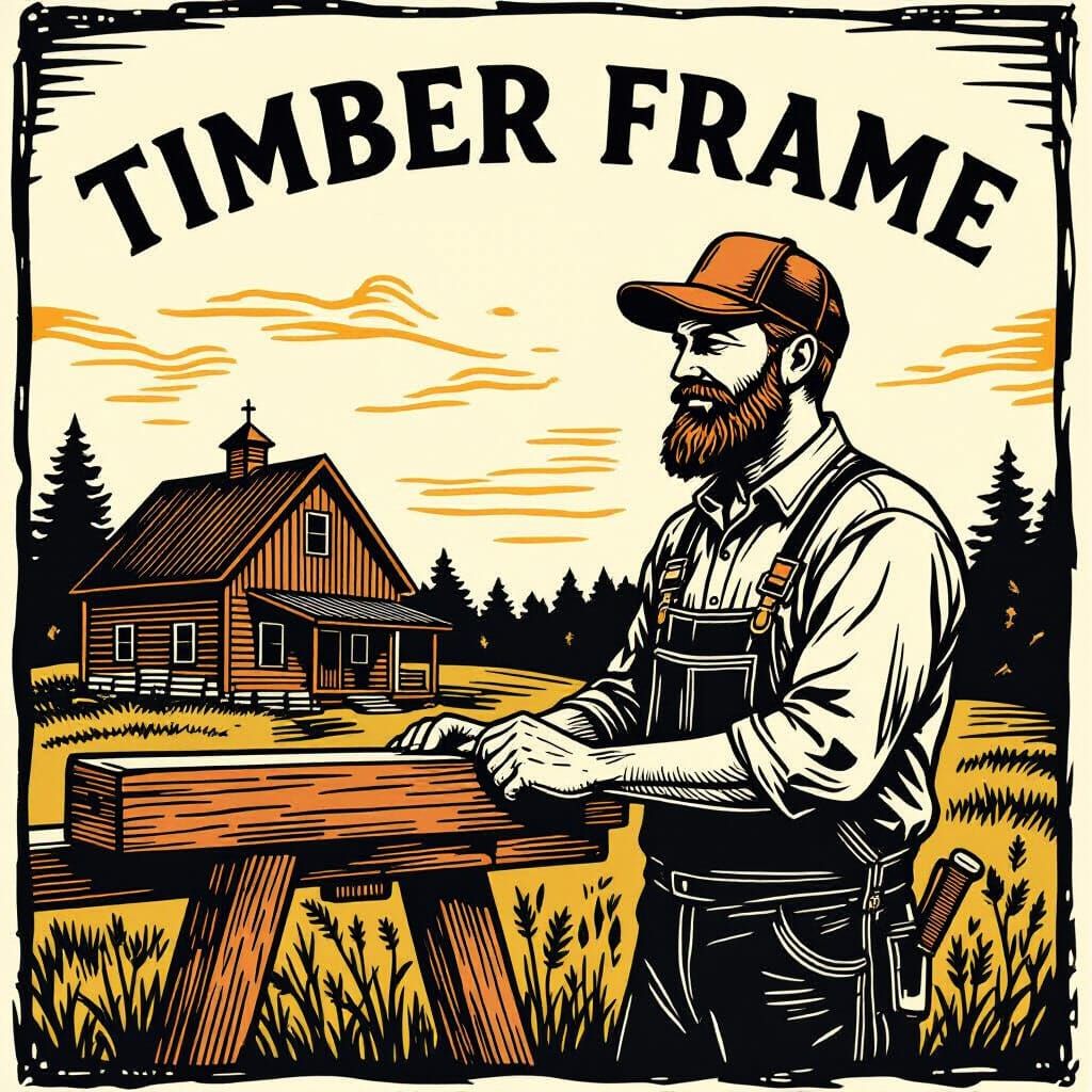 Political Logo for Carpenter in Woodcut Style