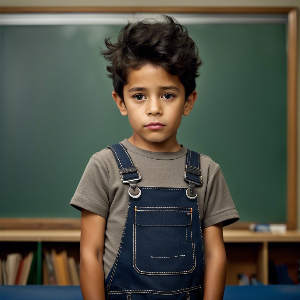 Boy's Professional Portrait in Classroom Setting