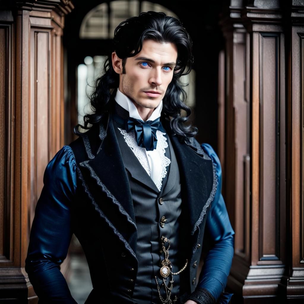 Victorian Man with Blue Eyes in London