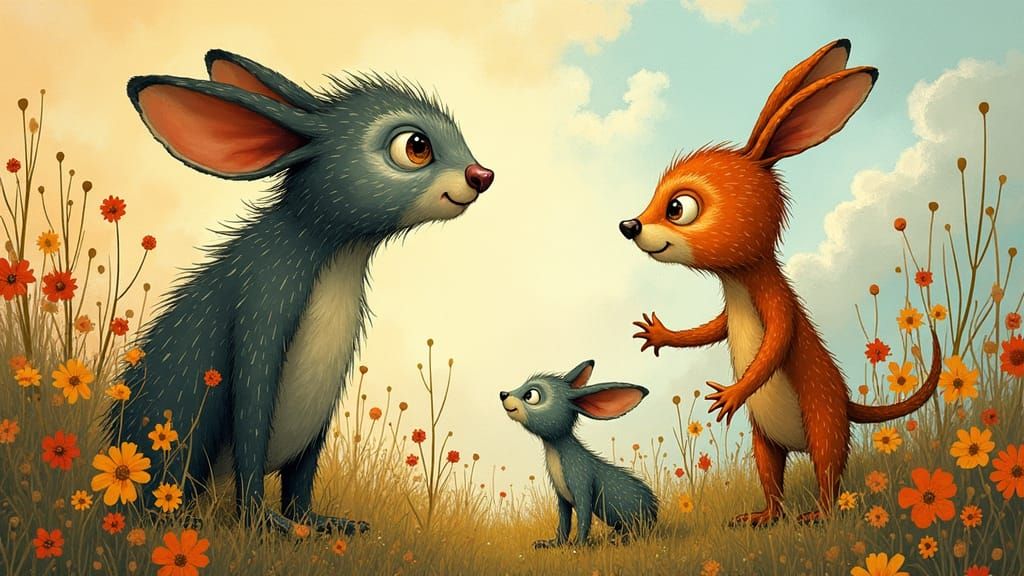 Whimsical Children's Illustration in Vibrant Style