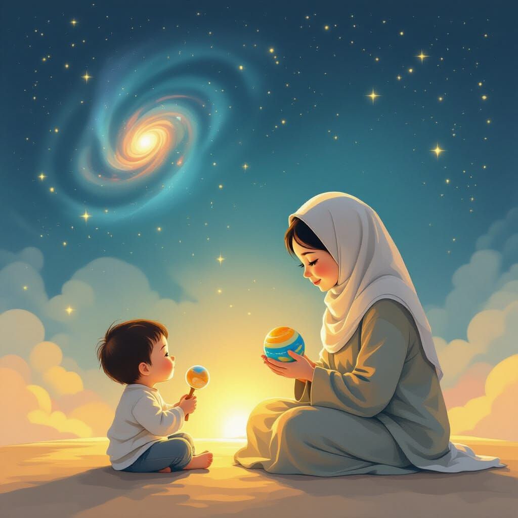 Baby Prays to Universe in Chinese Muslim Family Scene