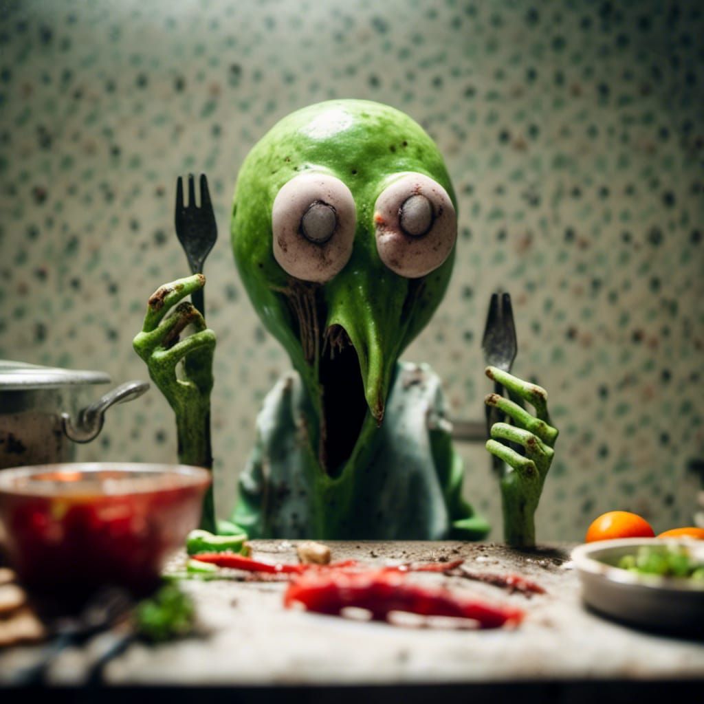 Salad Fingers Cartoon Character in Macabre Style