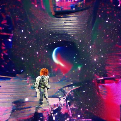 Abstract Cosmic Vortex of Stars and Nebulae