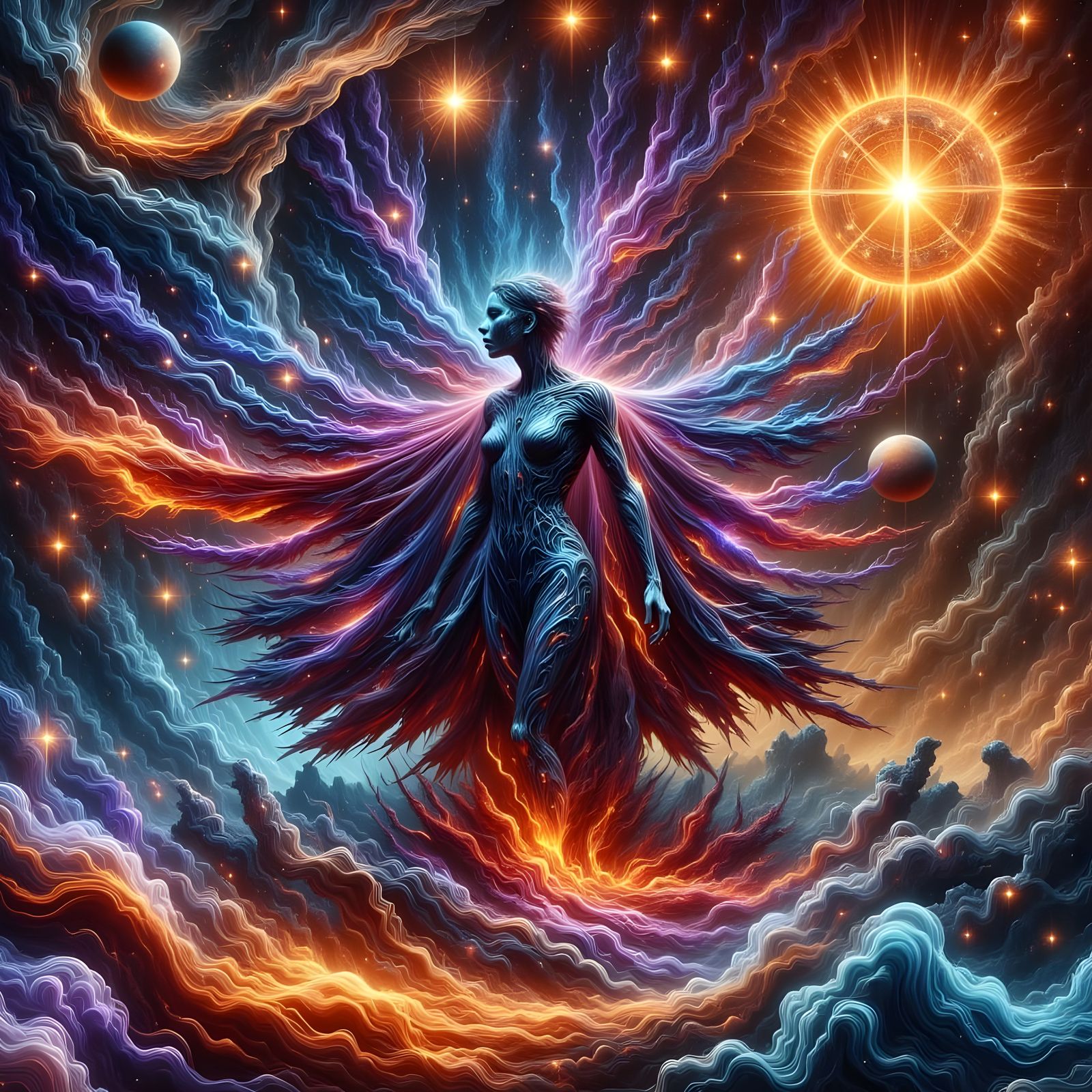 Ethereal Goddess of Cosmic Energy