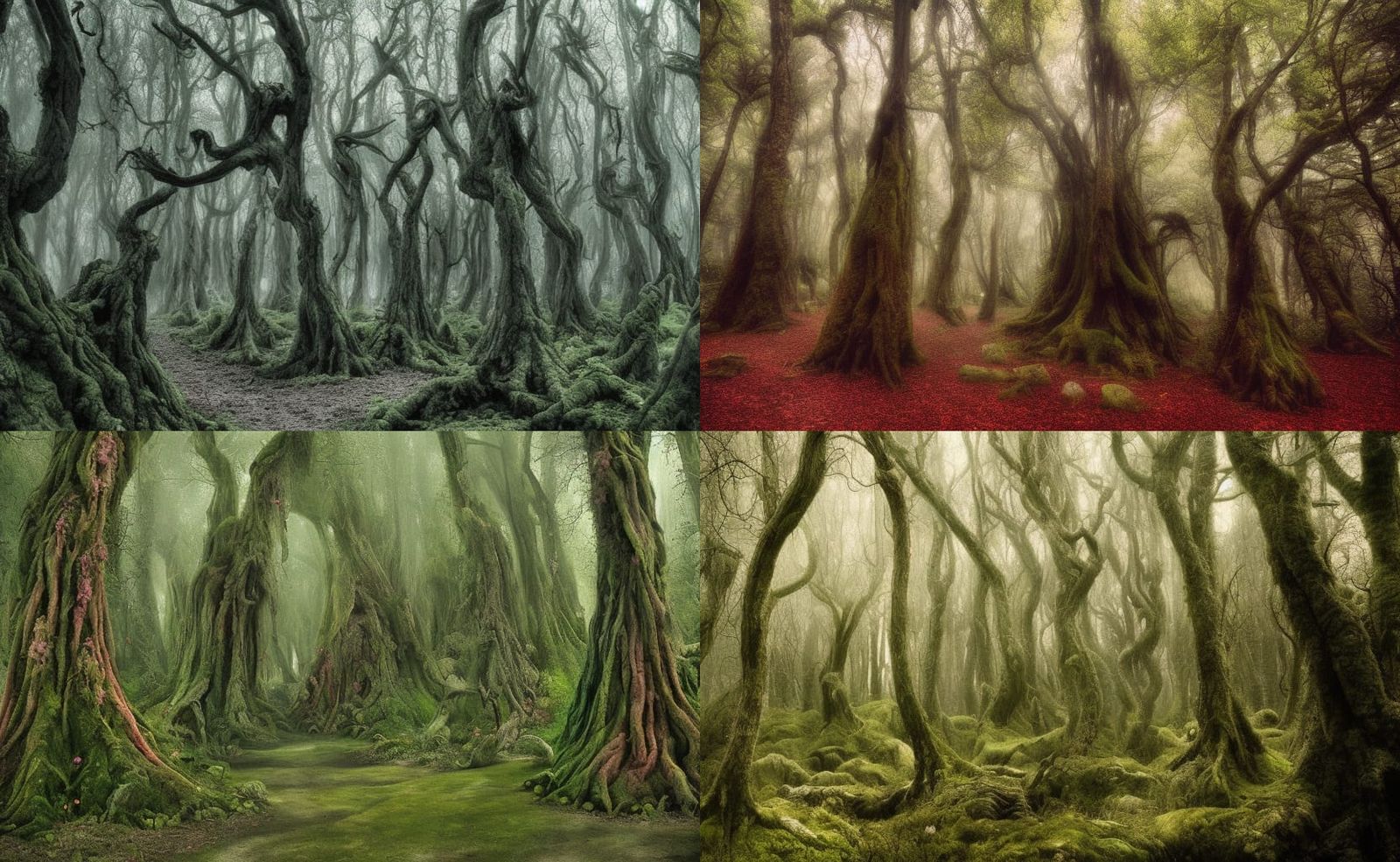 Surreal Forest Inspired by Gothic Fantasy Art
