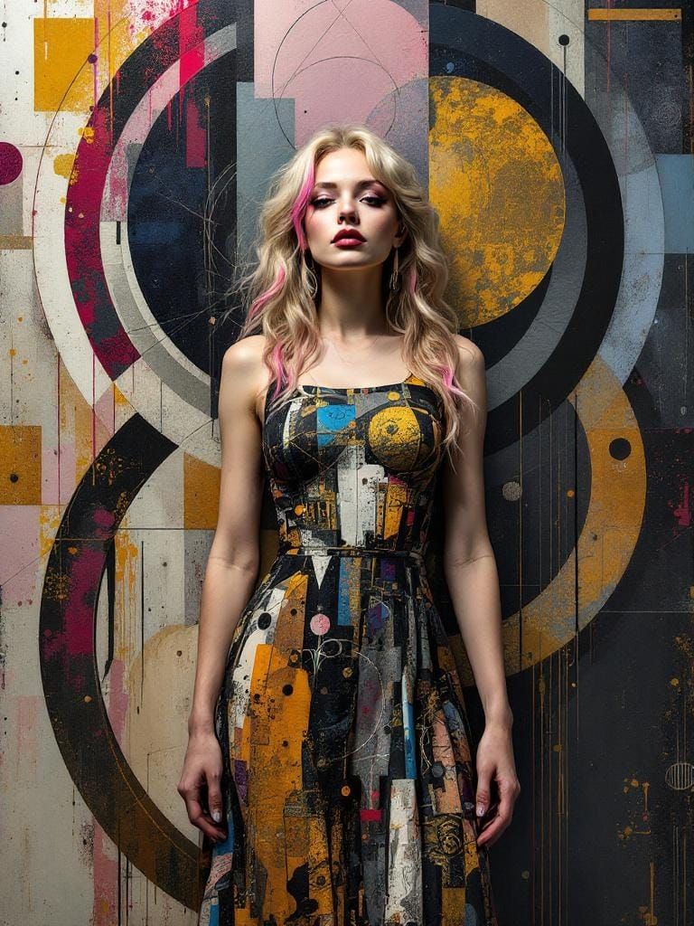 Geometric Pin-Up: Fusion of Stella and Froud Styles