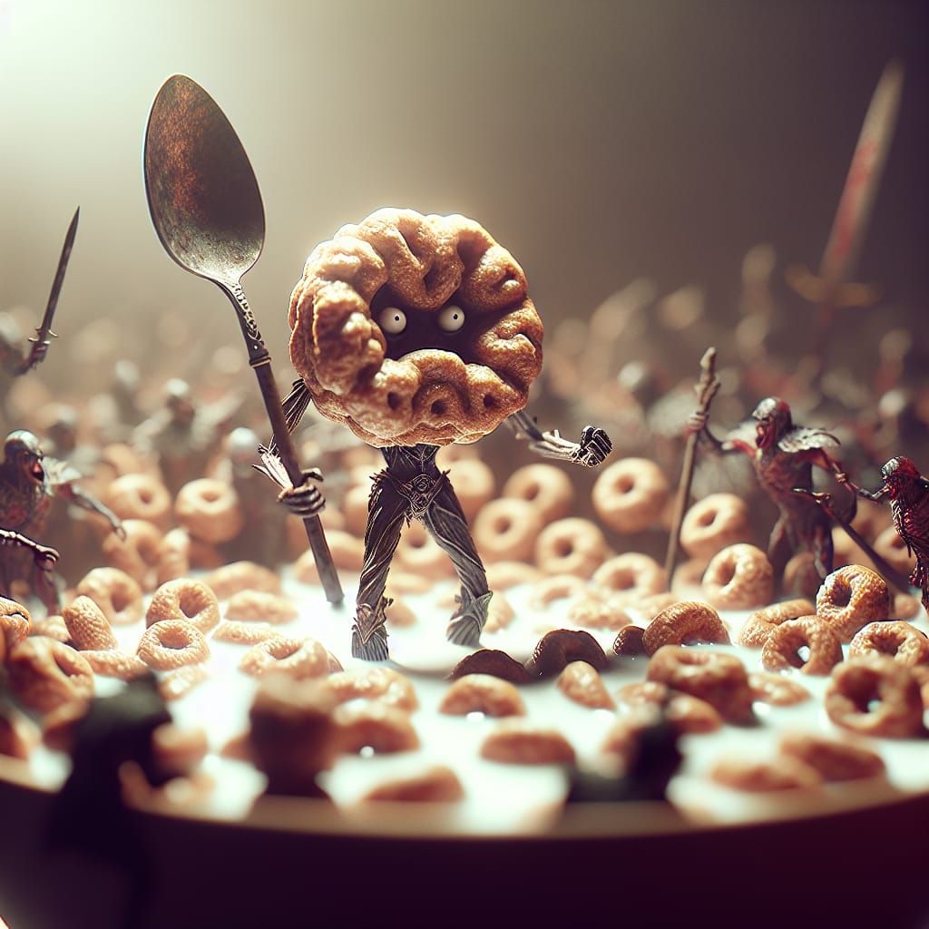 Cereal Hoop Warrior in Milk Bowl Battle
