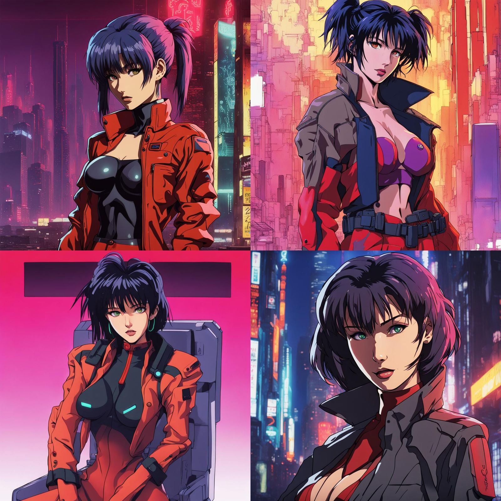 Cyberpunk Misato Katsuragi from Neon Genesis Evangelion