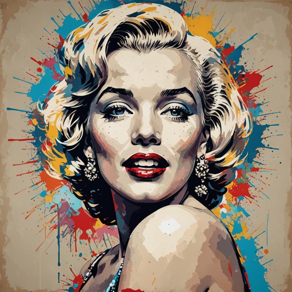 Pop Art Portrait of Marilyn Monroe
