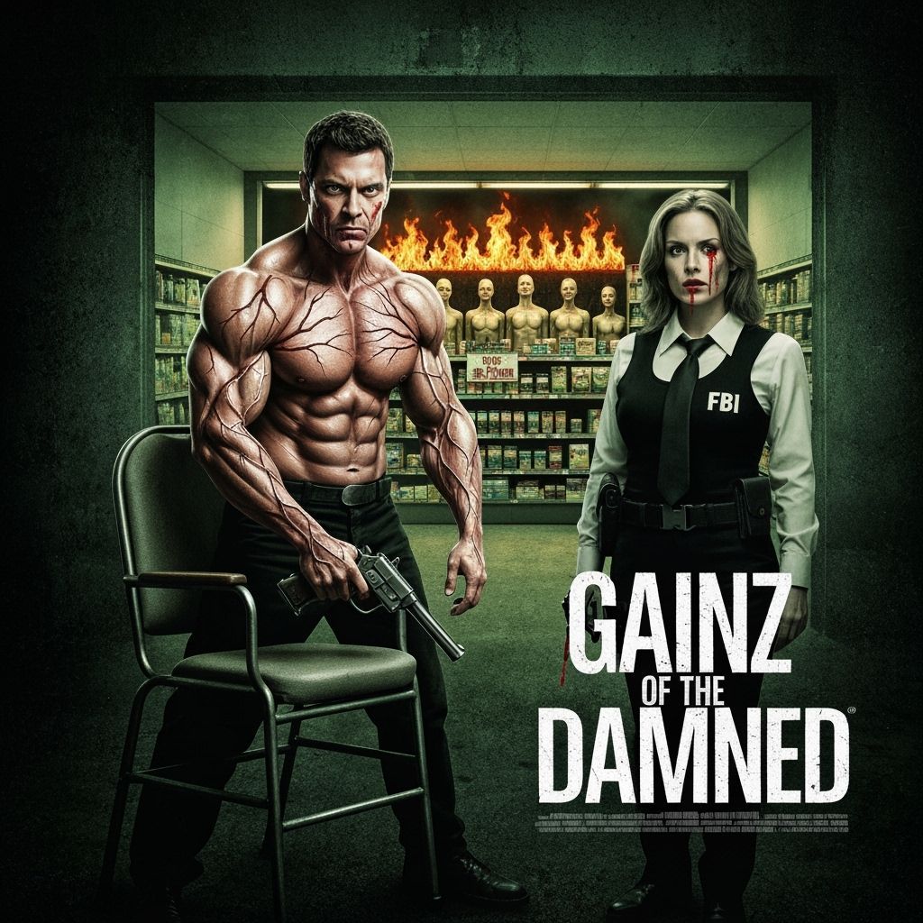 Body Horror Movie Poster: Gainz of the Damned