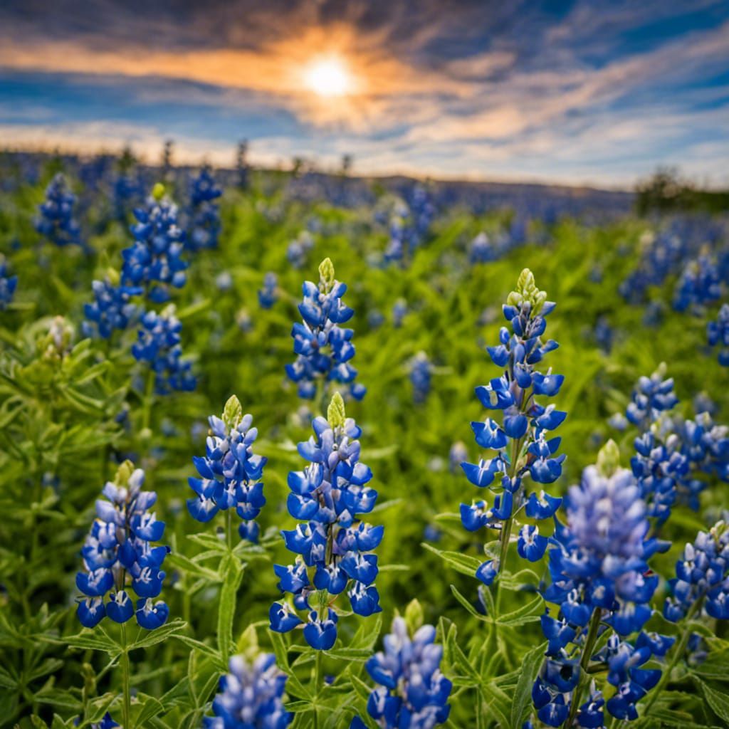 Field of Texas Bluebonnets in Bloom
