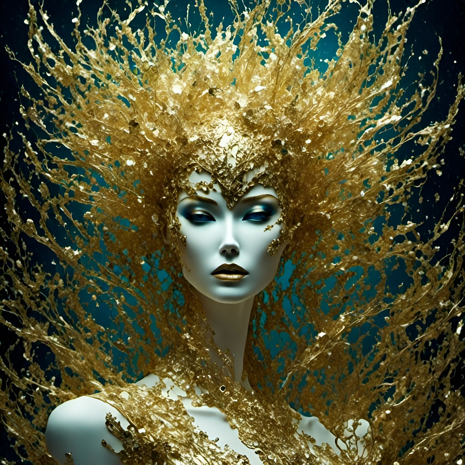 Lovers Embrace in Cosmic Galaxy