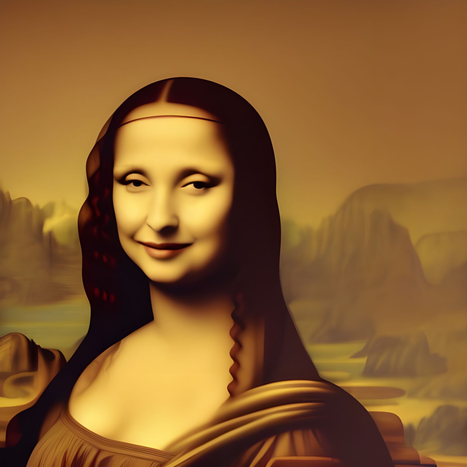 Gina Lollobrigida Reimagined as Mona Lisa