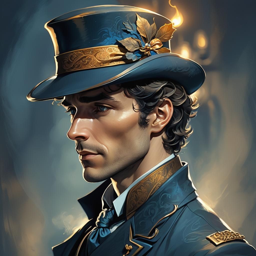 Stylish Sherlock Holmes Portrait in Dark Fantasy Style