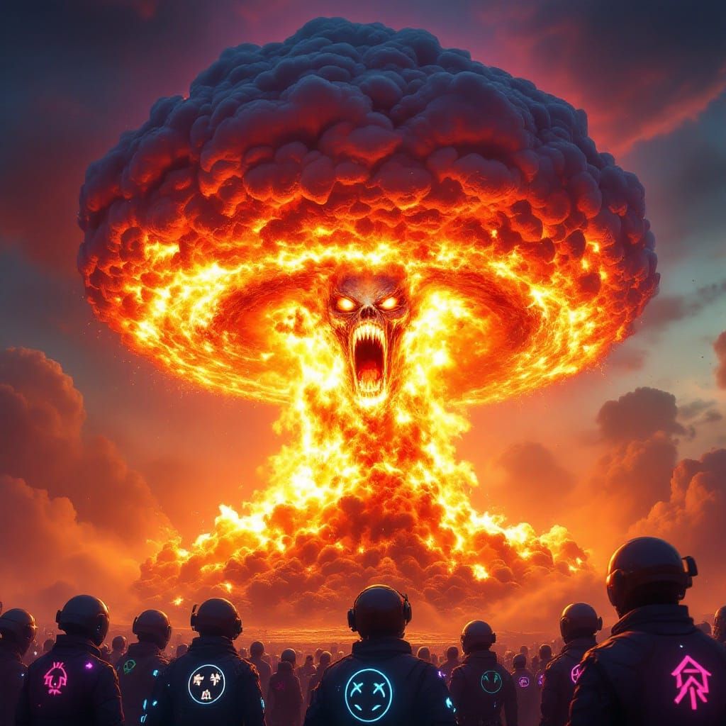 Epic Cyberpunk Apocalypse: Sentient Explosion Confronts Rave...