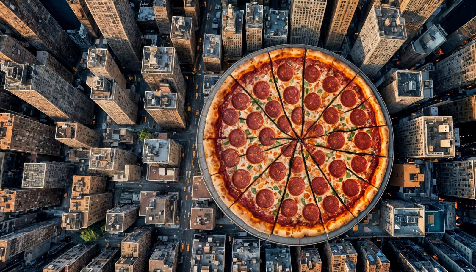 Giant Pizza Dominates New York: Oil Glazing Technique