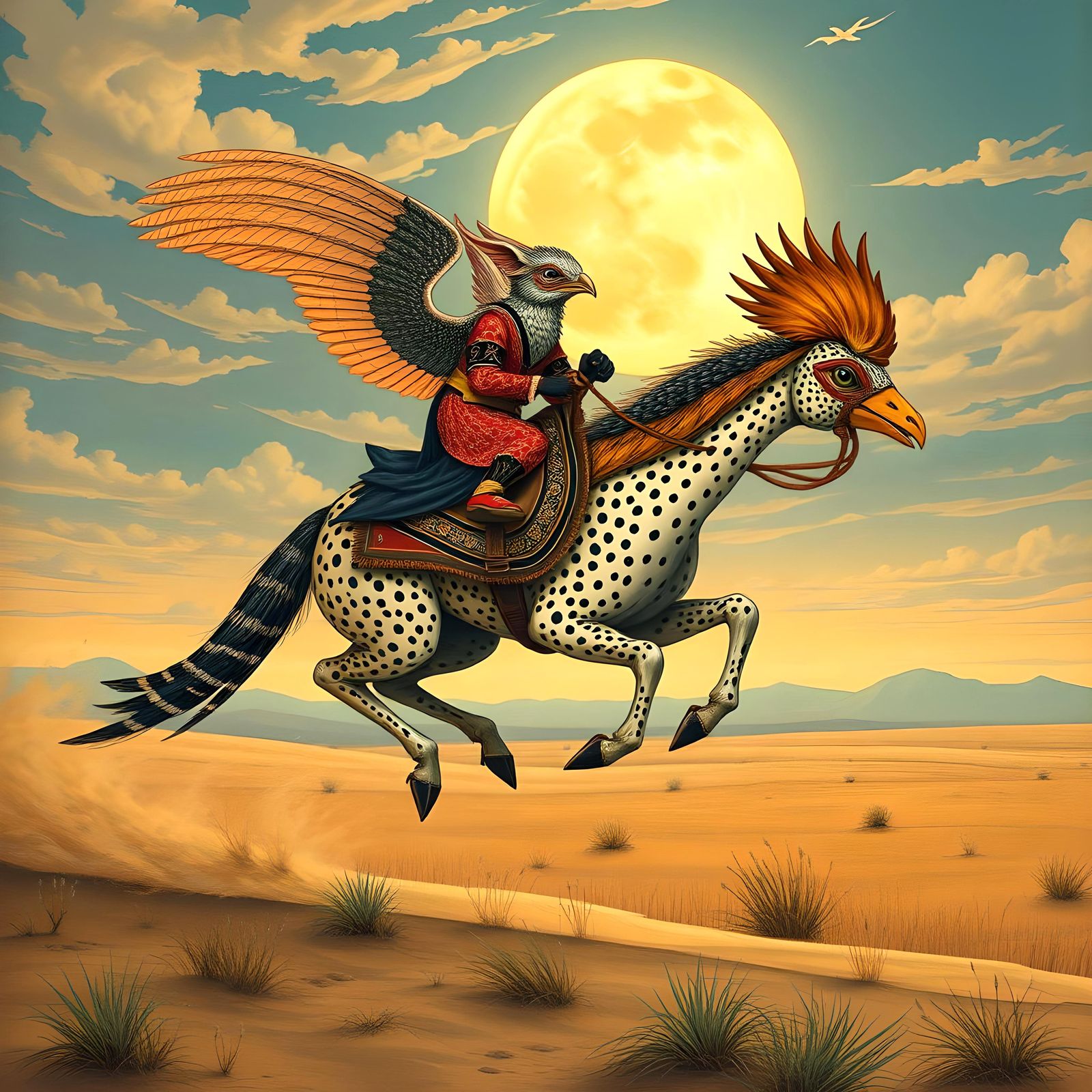 Kobold Mamluk Rides a Roadrunner