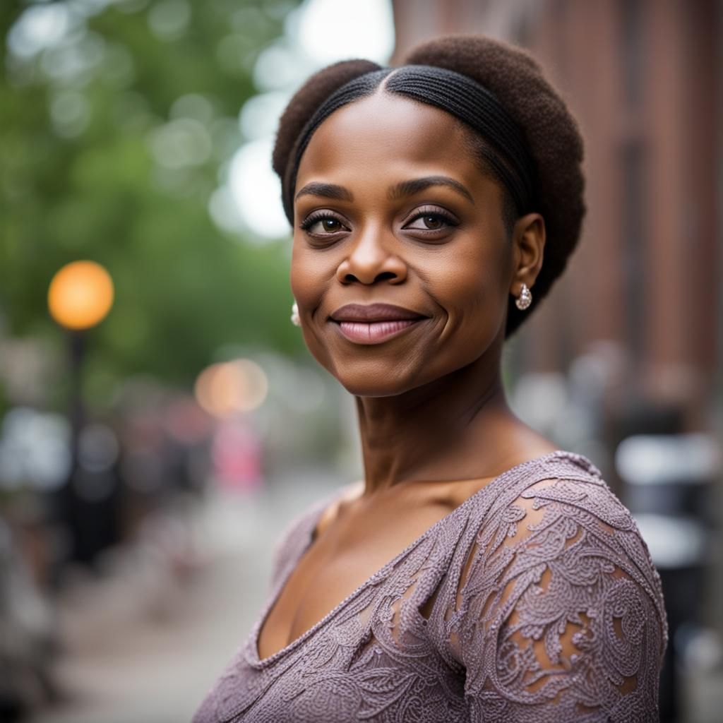 1960s Portrait of Harlem Woman with Bokeh