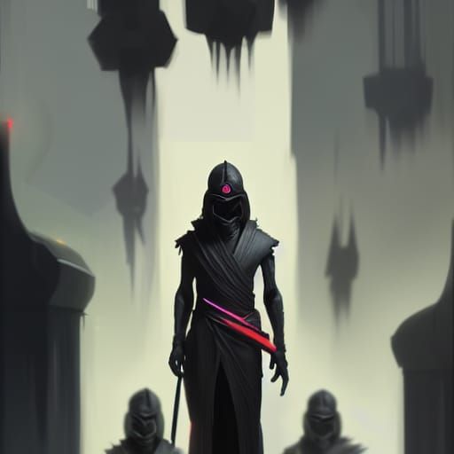 Sinister Ninja Warrior: Brutalist Concept Art