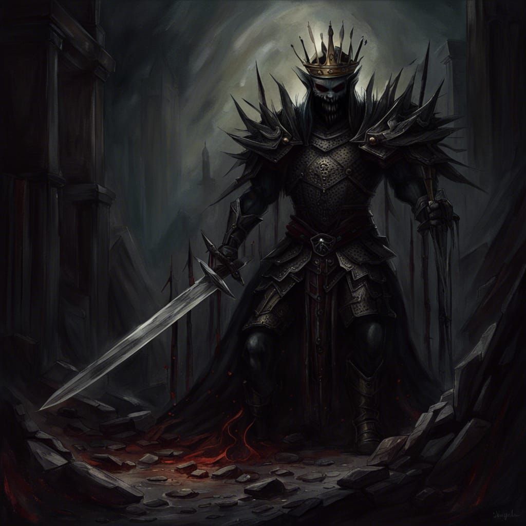 Crowned Death Knight Rises from Shadow