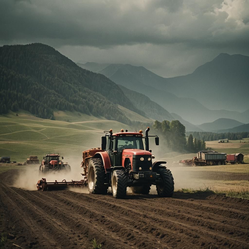 Cinematic Case Tractor Film Still