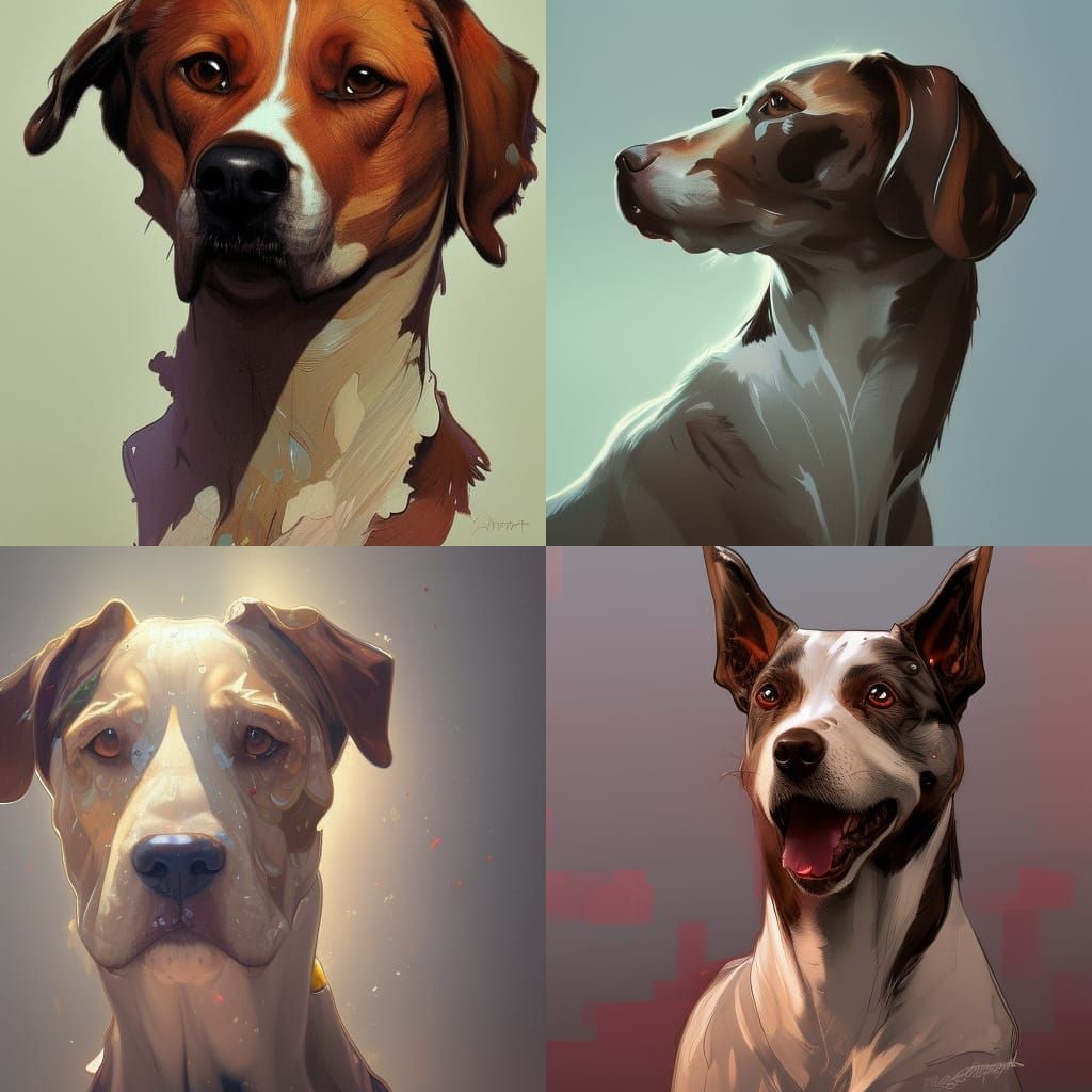 Hyperdetailed Dog Portrait in Volumetric Lighting