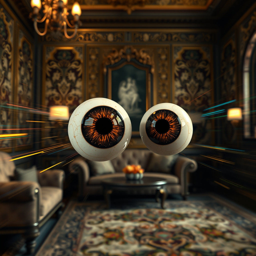 Bouncing Eyeballs in Art Nouveau Style
