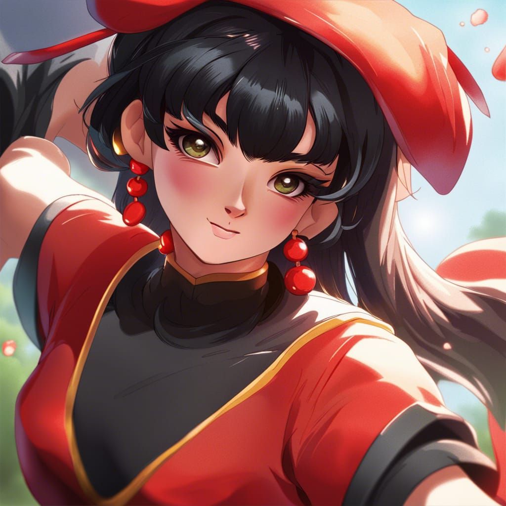 Hyperrealistic Ranma 1/2 Female Version Splash Art