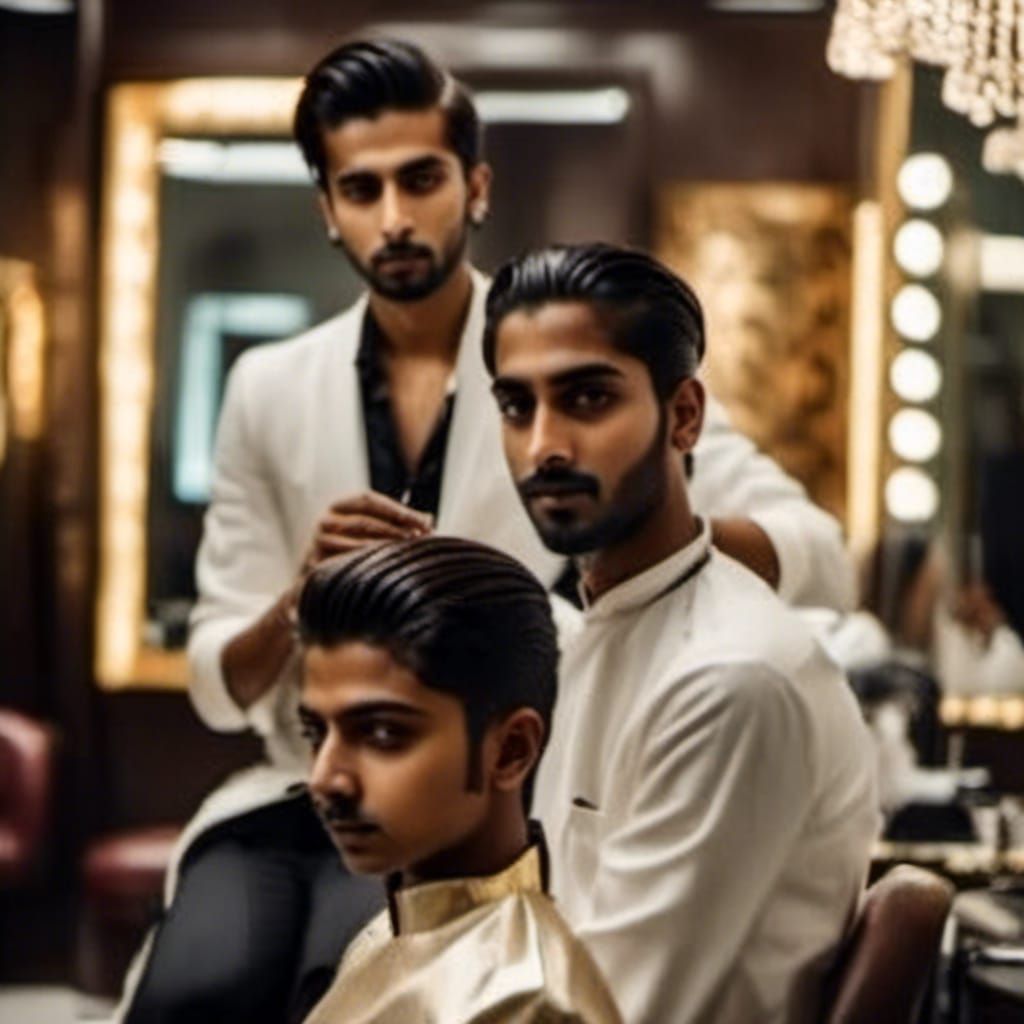 Indian Teenager Groomed for Royal Look in Salon