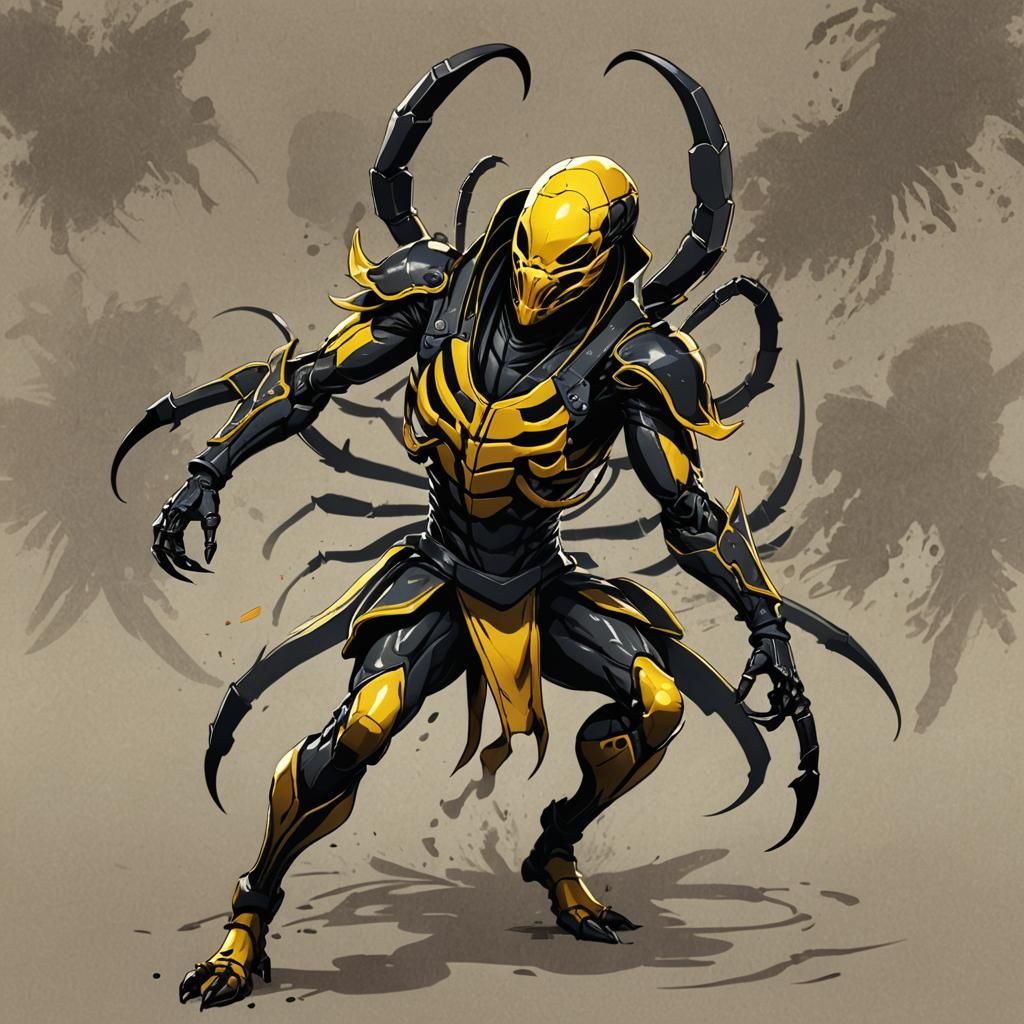 Scorpion in Manga Anime Style