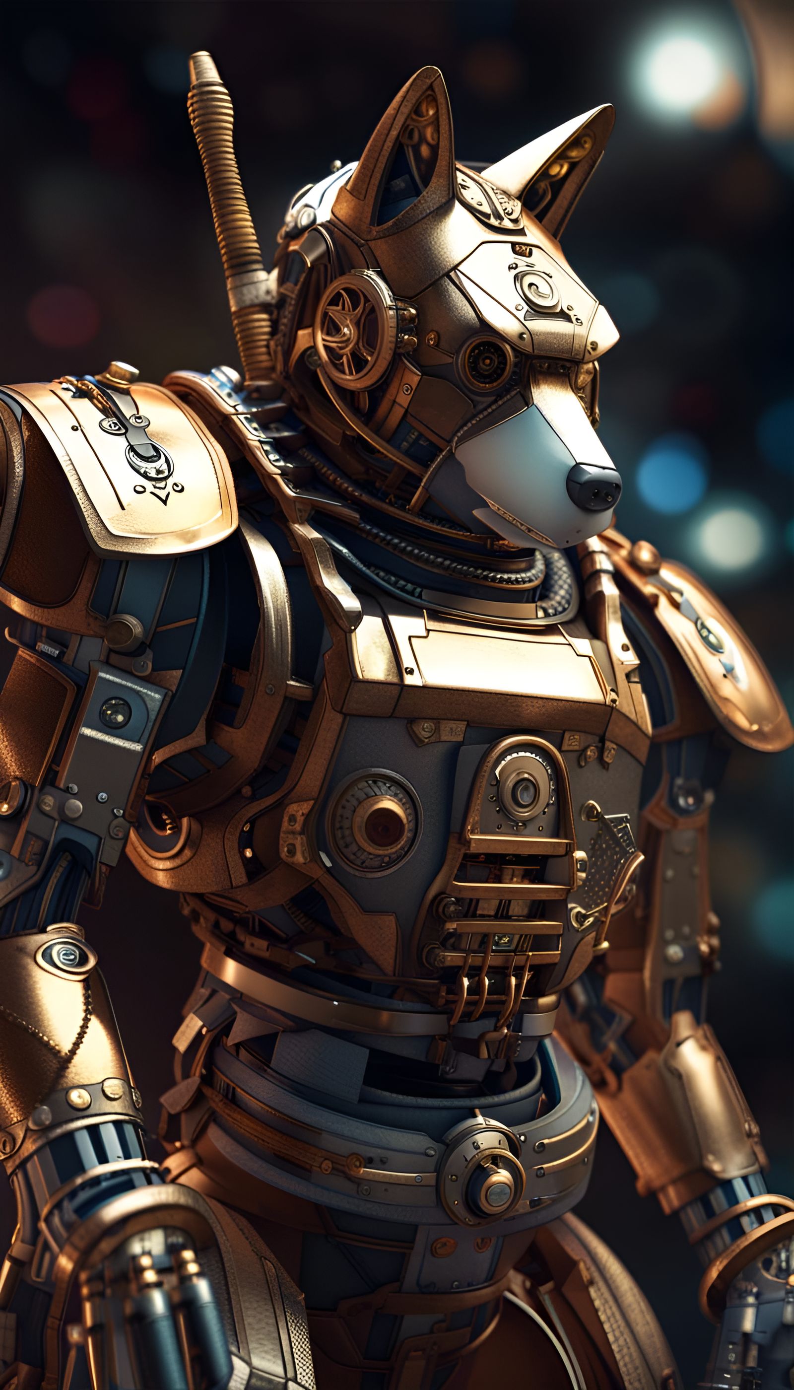 Samurai Steampunk Akita original