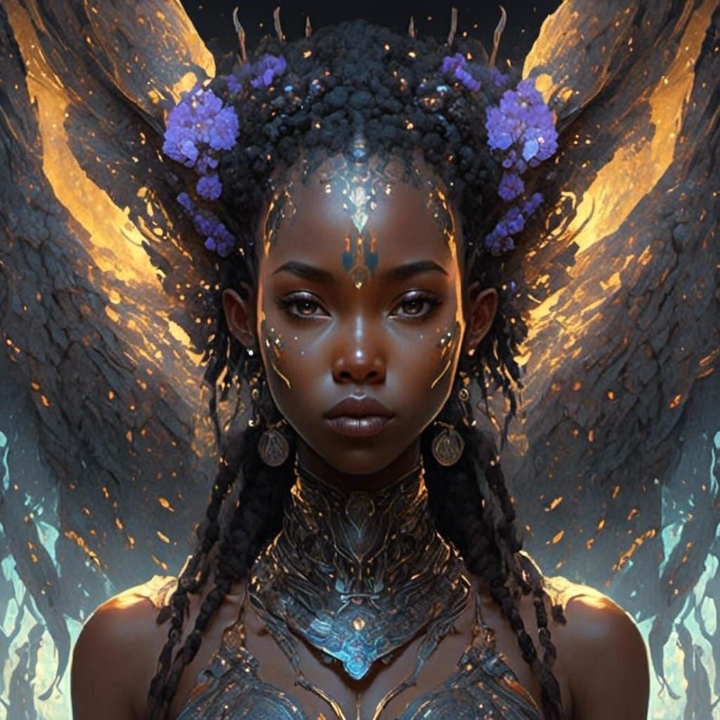 Double Exposure Elf with Burning Incense