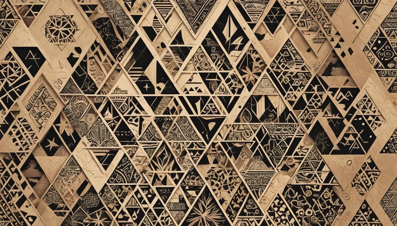 Geometric Shapes with Natural and Tribal Textures