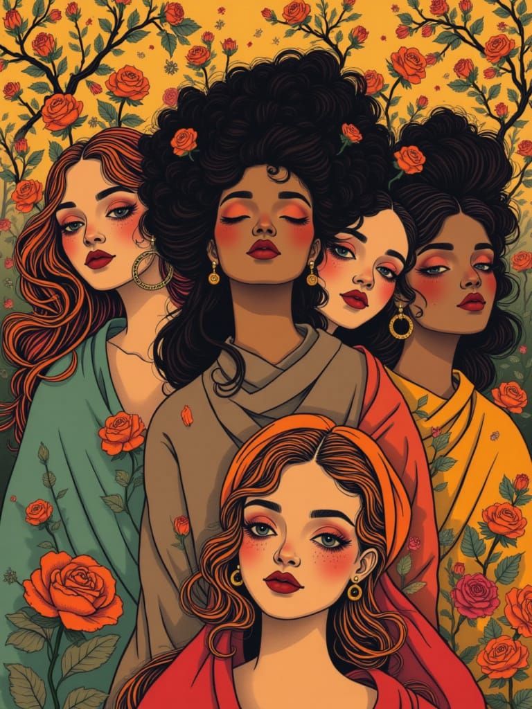 Vibrant Fashion Magazine Cover in Surreal Editorial Style