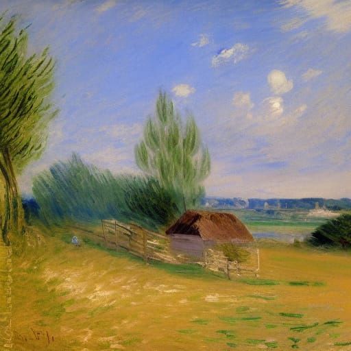 Kent Farmstand in Impressionist Style