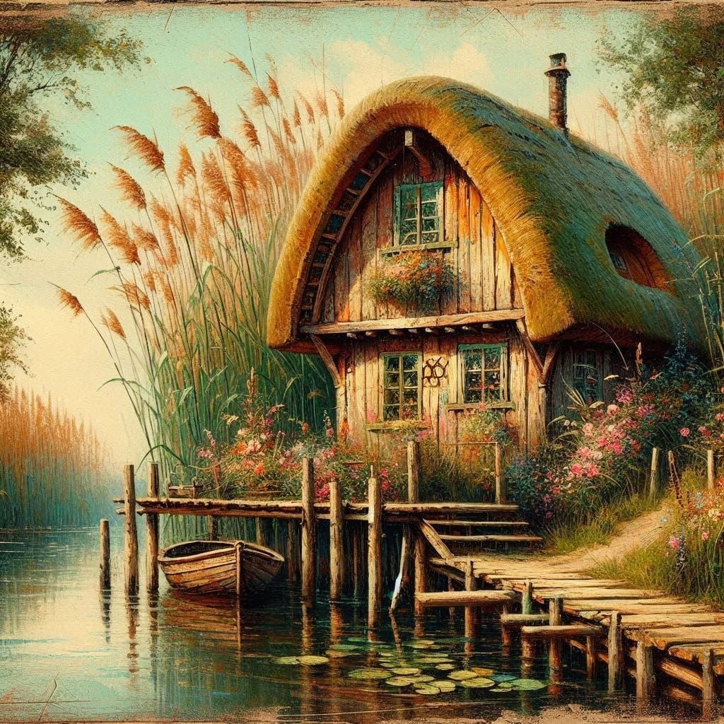 Hut in the reeds