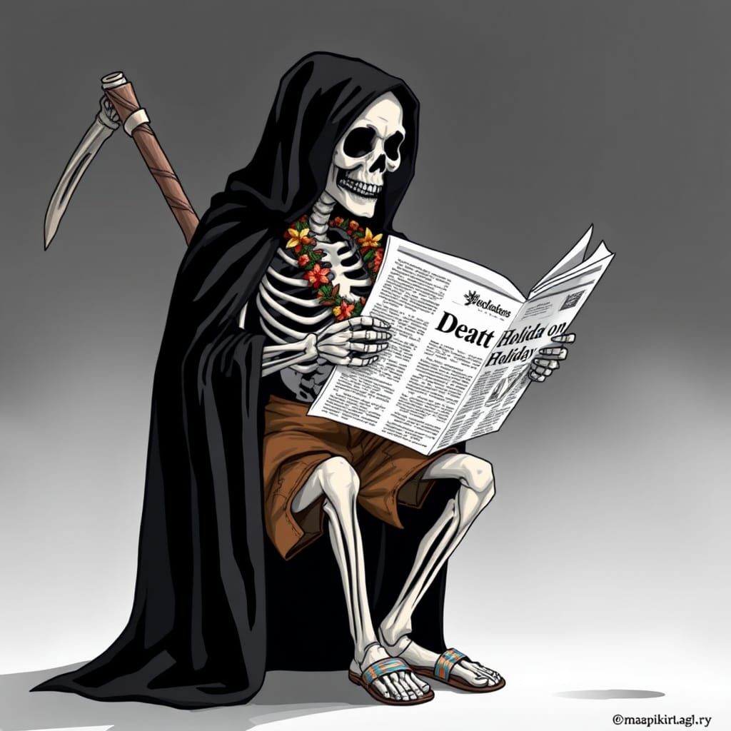 Grim Reaper's Beach Holiday