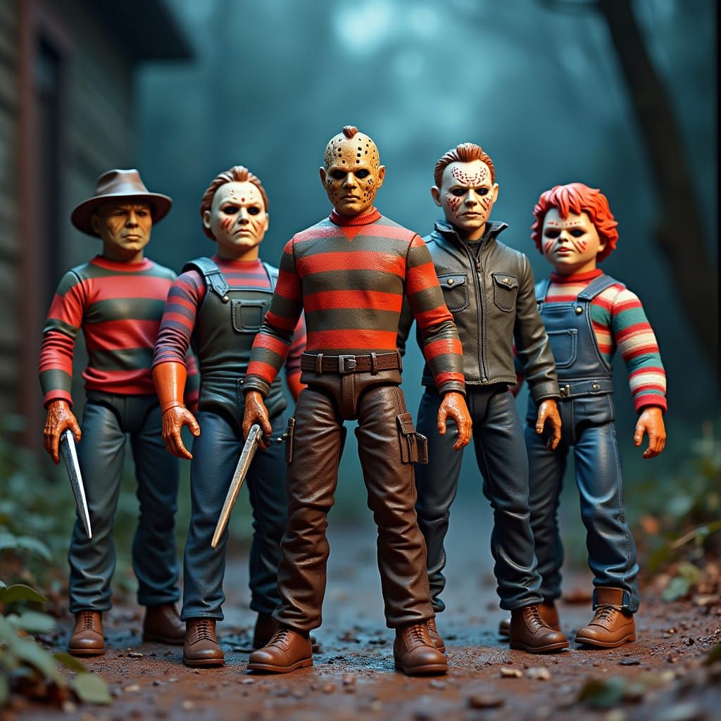 Retro Horror Icons as 80's G.I. Joe Action Figures