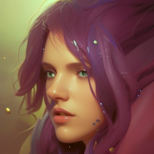 Blueberry Portrait in Artgerm and WLOP Style