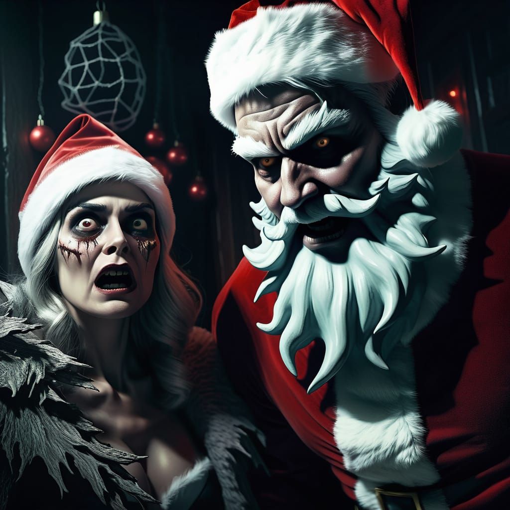 Terrifying Christmas Horror Concept Art