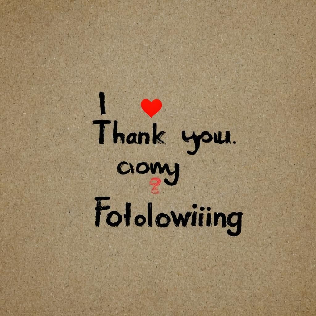 Thank You 4 Following Digital Art