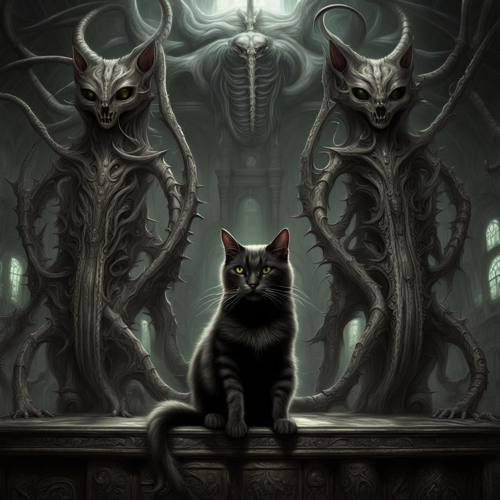 Eldritch Cat Chaos: H.R. Giger Concept Art