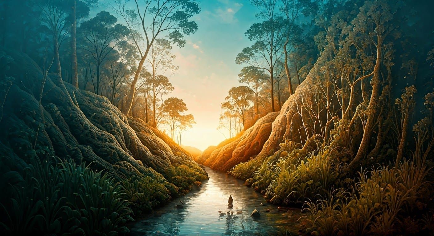 Dreamlike Double Exposure Scene in Multiple Realities