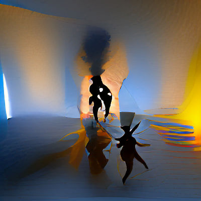 Abstract Dance of Light and Shadow