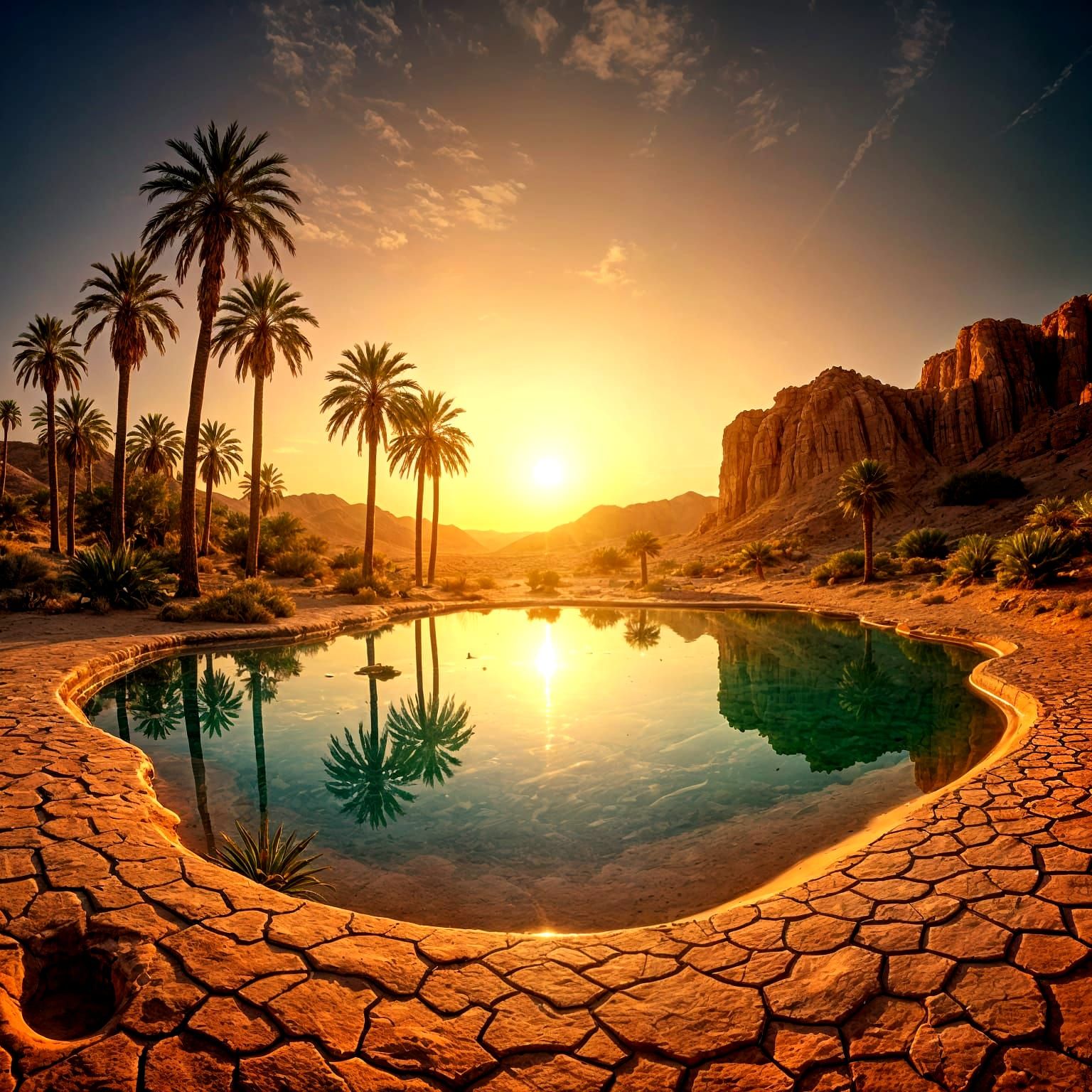 shimmering desert mirage