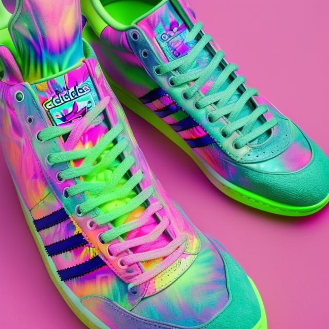 Adidas Pastel-Goth Hi-Tops with LED Laces