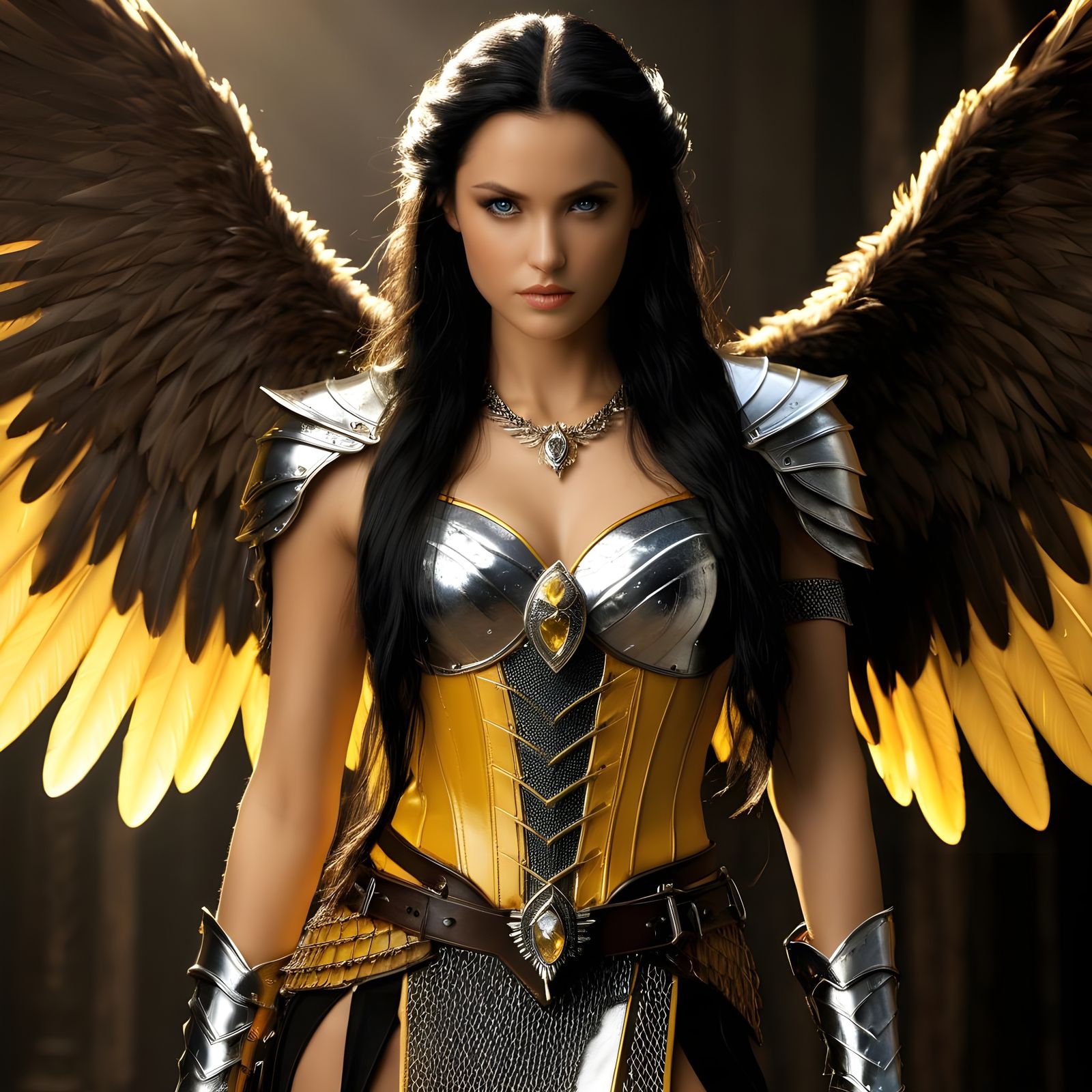 Valkyrie Goddess Emerges in Golden Armor